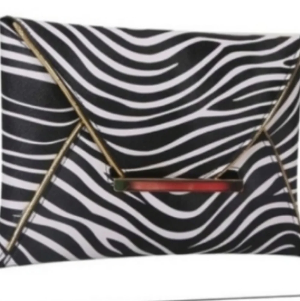 Zebra Striped Bag Clutch Animal Print Excellent pre loved condition Like New